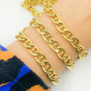 Y59GP. Gold Plated 925 Sterling Silver Curb Marina Chain